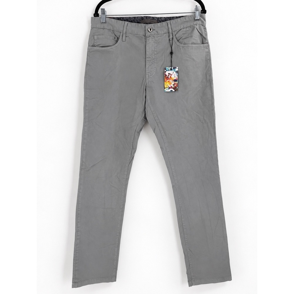 Robert Graham Chino Pants Mens Size 36x35 M Light Grey Minimalist Office Preppy